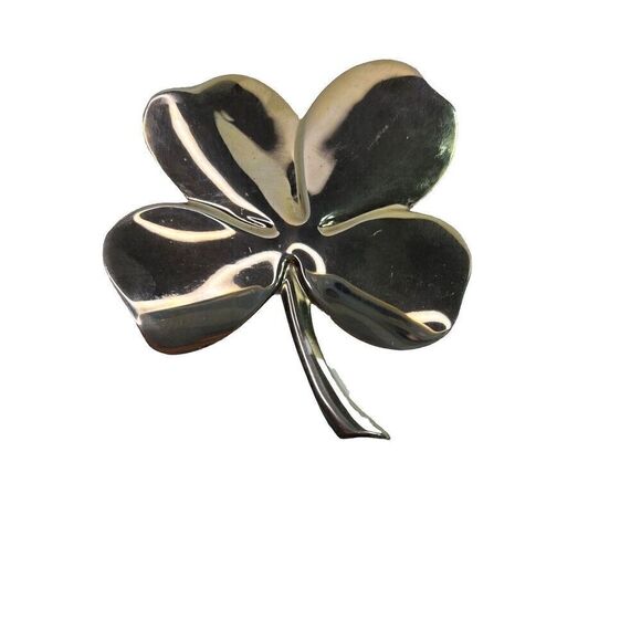 Vintage Gerity 4 Leaf Clover Hallmarked Gold Plated - Picture 1 of 5